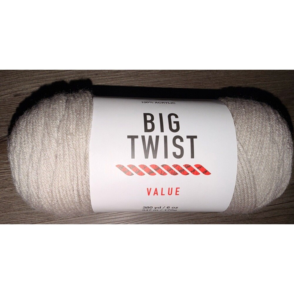 Big Twist CREAM- Acrylic,6oz,380yds Medium 4